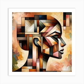 Abstract Oil Painting Of A Woman Art Print