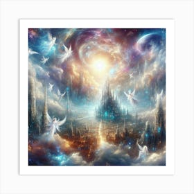 Angels In The Sky 10 Art Print