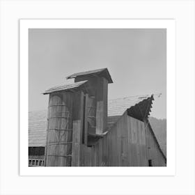 Jackson County, Oregon, Detail Of Barn And Silo By Russell Lee Art Print