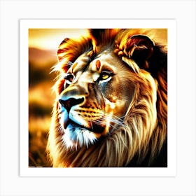 Lion Portrait 3 Art Print