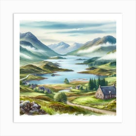 Landscape, highlands Art Print