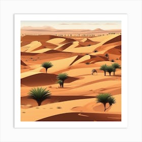 Desert Landscape 130 Art Print