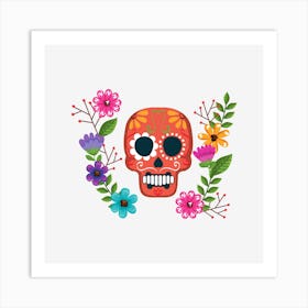 Day Of The Dead Skull Art Print