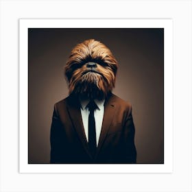 Chewbacca In A Suit Art Print