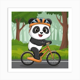 An Illustration Of A Cute Panda Riding A Yjdhg Lusl6vc5mcrj5mpw Wqduc87ormohyqyyq7q7vq Art Print