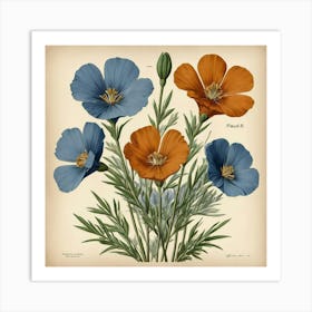 Poppies art print Art Print