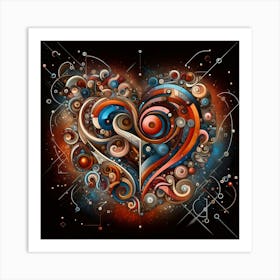 Abstract Heart Art Print