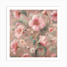 Pink Flowers 3 Art Print