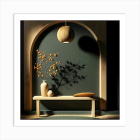 Room With A Bench Art Print