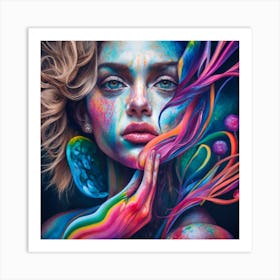 'Psychedelic Girl' Art Print