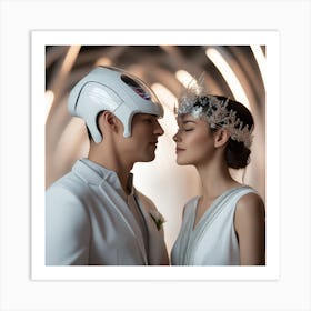 Futuristic Couple 148 Art Print