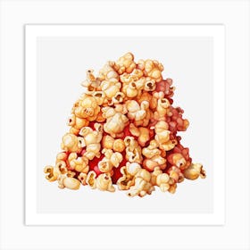 Popcorn Isolated Art Print