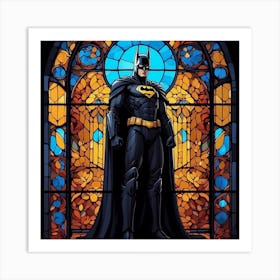 Batman Stained Glass Art Print