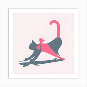 Cat Yoga Pose Art Print