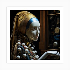 Woman With A Pearl Earring Art Print