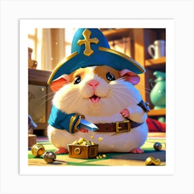 Pirate Hamster Art Print