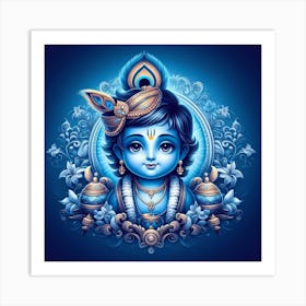 Lord Krishna 6 Art Print