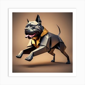 Origami Dog Art Print