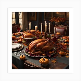 Thanksgiving Table Art Print