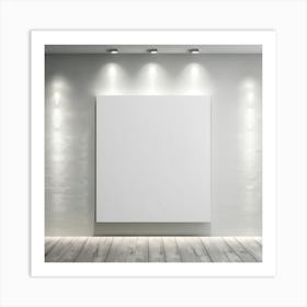 Blank Canvas In An Empty Room Art Print