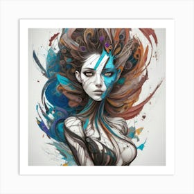 Abstract Girl (37) 1 Art Print