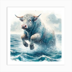 Cow Watercolour Art Print 1 Art Print