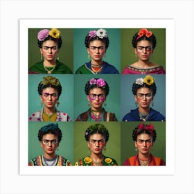 Aspects of Frida Kahlo in Avatars 2 Art Print