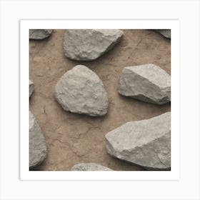 Rocks On Sand 1 Art Print