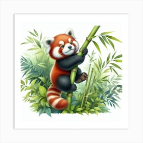 Red Panda 3 Art Print