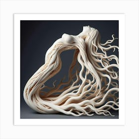 Wood Woman Sculpture Art Print