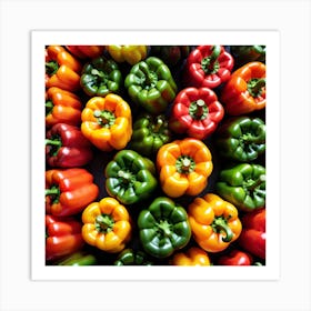 Colorful Peppers 17 Art Print