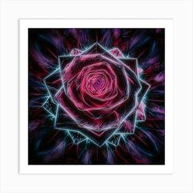 Psychedelic Rose Art Print