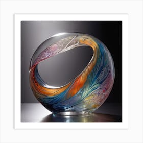 Abstract Glass Sculpture Art Print