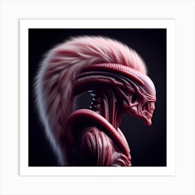 Alien Portrait Pink 3 Art Print