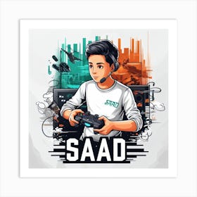 Gamer boy Art Print