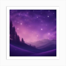 Purple Night Sky Art Print