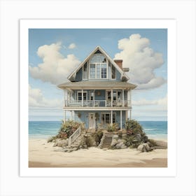 House On The Beach 1 Art Print