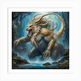 Dragon Of The Forest Art print paintings Art Print