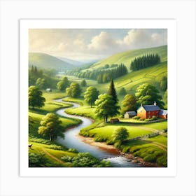 Country Landscape 1 Art Print