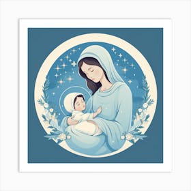 Jesus And Mary 7 Art Print