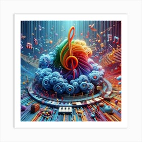 The color of music Art Print