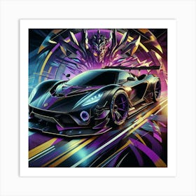 Futuristic Sports Car 12 Art Print