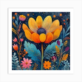 Flower Painting Art Print