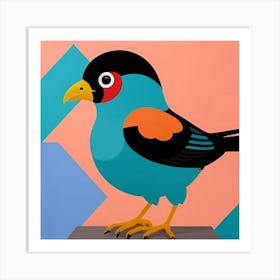 Bird On A Block Art Print