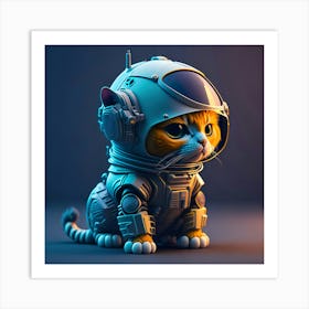 Cat Astronaut (15) Art Print