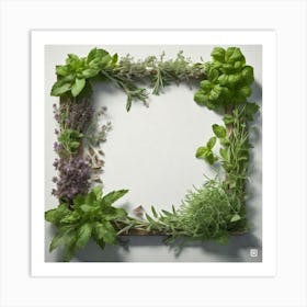 Frame Of Herbs 18 Art Print