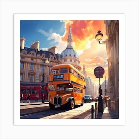 London Bus Art Print