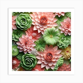 Paper Flowers 17 Art Print