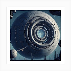 Futuristic Spaceship 17 Art Print