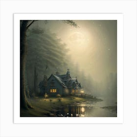 Moonlight And The Forest Art Print